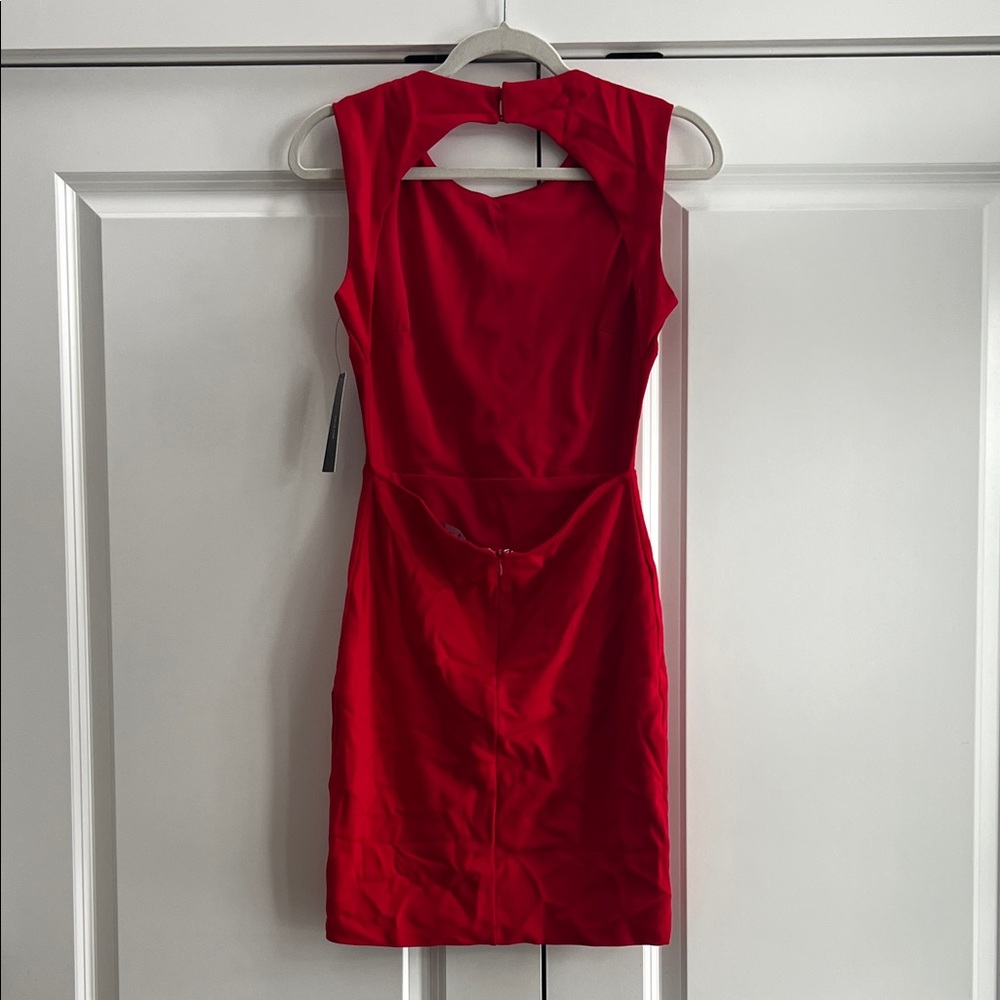 Lulu's Vibrant Red Backless Dress